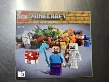 2014 LEGO Minecraft Crafting Box 21116 Manual Booklet Only  Used Condition