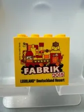 Lego Collectible Brick Custom Brick 2x4x3 Yellow Legoland Factory 2015