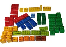 LEGO DUPLO Building Blocks Assorted Shapes, Sizes, and Colors 1lb Lot of 54
