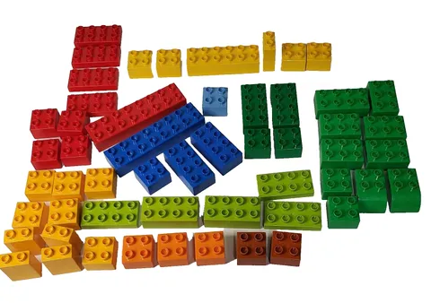 LEGO DUPLO Building Blocks Assorted Shapes, Sizes, and Colors 1lb Lot of 54