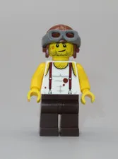 LEGO Pharaoh's Quest Mac McCloud aviator pilot minifigure 7306 Golden Staff