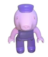 Lego Duplo Grandpa Pig Purple Outfit Replacement Figure From Boat Trip Set