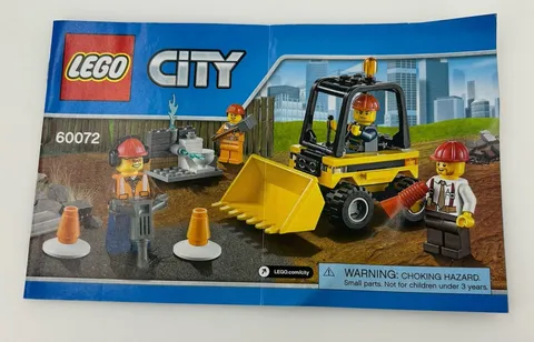 Lego City 60072 Demolition Starter Set Instructional Manual Only