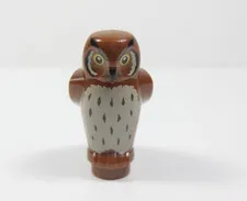 LEGO Reddish Brown Owl Animal Minifig Yellow Eyes Black Beak H12