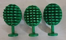 LEGO 3470 Vintage Fruit Tree, 2.25" Green Round Bush City Town LOT OF 3