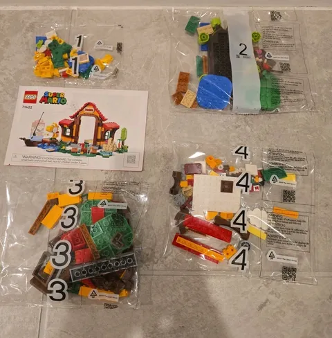 LEGO 71422 Super Mario: Picnic at Mario's House Expansion Set New Sealed Bags