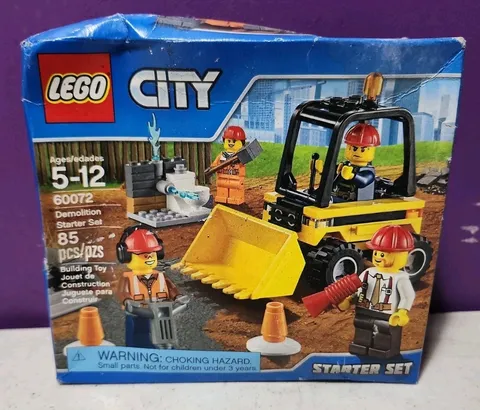 LEGO 60072 Demolition Starter Set MIB Factory Sealed Retired Damaged Box