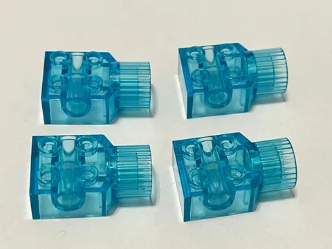 Lego 48169 Transparent Blue Replacement Add-on Pieces Parts Lot of 4