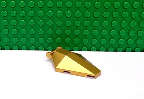 Lego 1 Metallic Gold Hexagonal with Handle Windscreen Windshield NEW