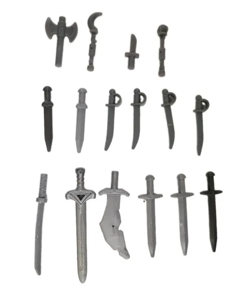 LEGO LOT OF 16 SWORD PIECES FANTASY ERA MELEE WEAPON ACCESSORIES