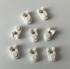 LEGO 8x NEW Pieces Plate 1x1 Modified w/ Round Handle WHITE #26047