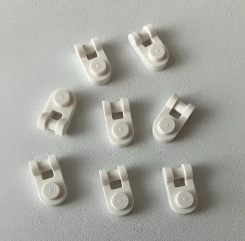 LEGO 8x NEW Pieces Plate 1x1 Modified w/ Round Handle WHITE #26047