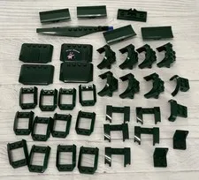LEGO DARK GREEN LOT 38 PCS VEHICLE MUDGUARD HOOD SEAT VARIETY BUILDING PIECES