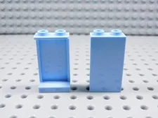 LEGO Lot of 2 Bright Light Blue 1x2x3 Wall Panels Minifig BS
