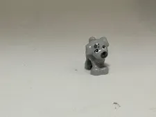 LEGO-Dog, Mini Doll Style, Puppy, Standing with Black Nose and Mouth