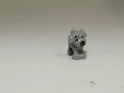 LEGO-Dog, Mini Doll Style, Puppy, Standing with Black Nose and Mouth