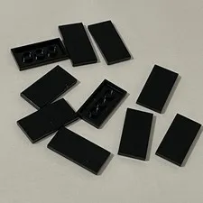 Lego 87079 Black Replacement Parts Pieces Lot of 10