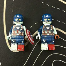 2 LEGO 71031 Super Heroes - Zombie Captain America Minifigure Series 1 #9