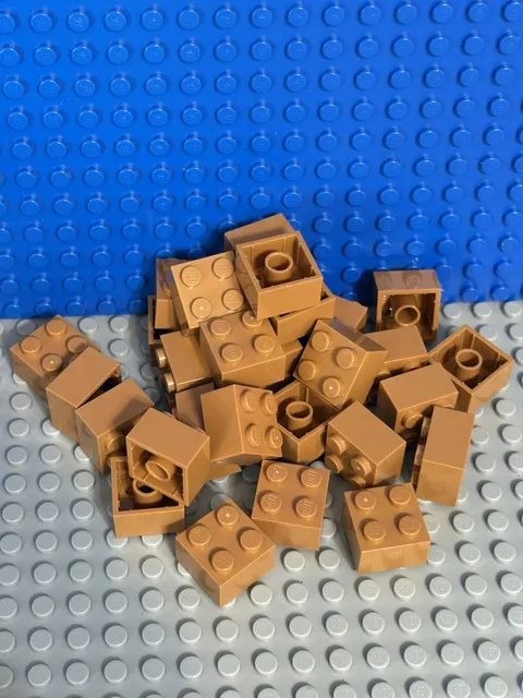 LEGO 2x2 nougat Plastic Brick Building Pieces Bulk Lot - 30 pieces