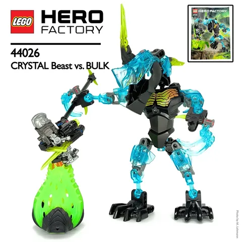 ✔️ LEGO HERO FACTORY - CRYSTAL Beast vs. Bulk - 44026 - 100% Complete ✔️