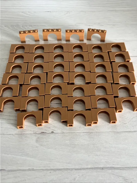LEGO MEDIUM NOUGAT LOT 44 PCS 1X4 ARCH ARCHES BRICK VARIETY BUILDING PIECES