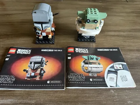 LEGO Star Wars BrickHeadz 75317 The Mandalorian & The Child 100% Complete w/ Ins