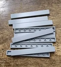LEGO Light Bluish Gray 1 X 8 Tile. QTY 10 Part No. 4162 New.