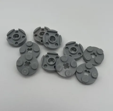 Lego 10x 4032 Plate Round Light Bluish Gray 4032b 4211475