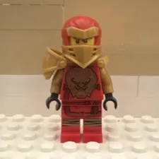 LEGO NINJAGO Kai Red Ninja Minifigure w/ Gold Armor Plastic 5+ Ninjago