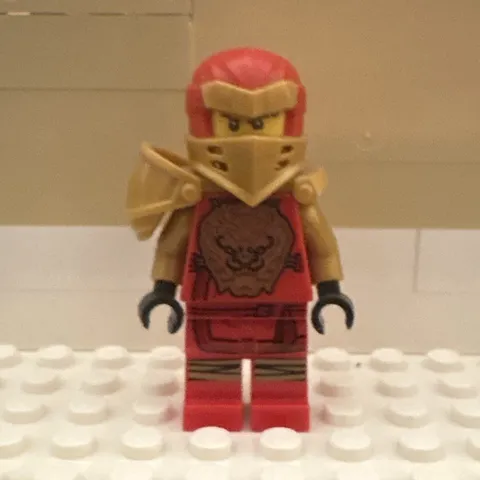 LEGO NINJAGO Kai Red Ninja Minifigure w/ Gold Armor Plastic 5+ Ninjago
