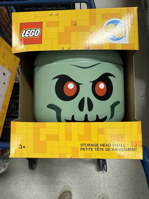 LEGO Green Zombie Storage Head Small Container 7" x 6" - Brand New Ages 3+
