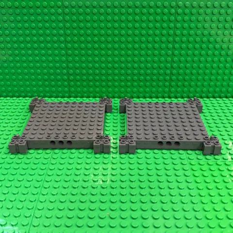 LEGO 30645 Technic Brick Modified 12 x 12 Base : Dark Bluish Gray (Pack of 2)
