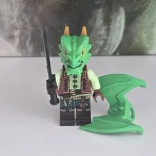 NEW Dungeons & Dragons Dragonborn Alax Jadescales Custom Lego Minifigure 21348