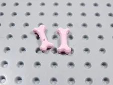 LEGO Lot of 2 Small Pink Bones Animal Minifig BI