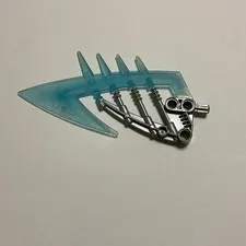 LEGO Bionicle Weapon Ice Slicer Trans-Light Blue Blade 64309pb01 Pearl Lt. Gray