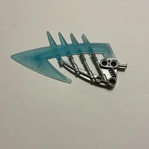 LEGO Bionicle Weapon Ice Slicer Trans-Light Blue Blade 64309pb01 Pearl Lt. Gray
