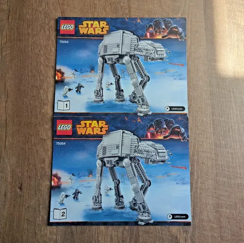 Lego Star Wars Instruction Manual COMPLETE Books 1+2 #75054 AT-AT