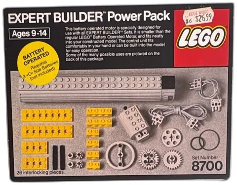 LEGO Expert Builder Power Pack Set 8700 1982 Vintage Battery Motor Box
