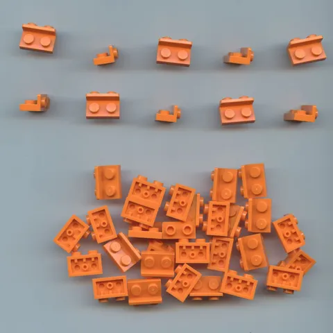 LEGO x 40 Orange Bracket 1 x 2 - 1 x 2 Inverted 99780