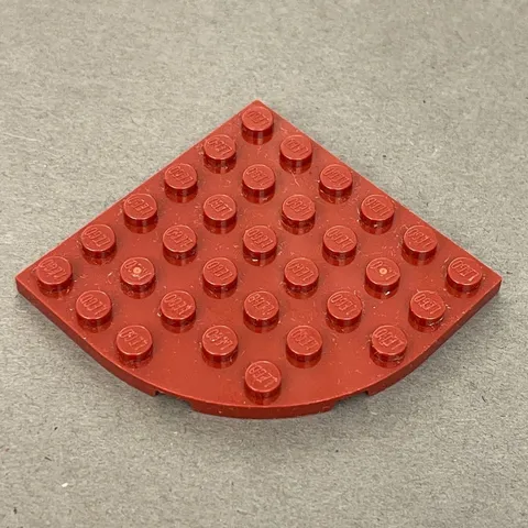Lego 6003 Baseplate Round Corner Scarlet or Brick Red Replacement Part Piece