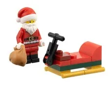 NEW City Lego Santa Clause Minifigure & Sleigh Mini Set