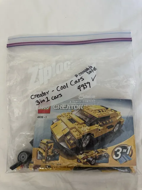 LEGO Creator 3 In 1 Cool Cars (4939). Complete Set. With Instructions No Box