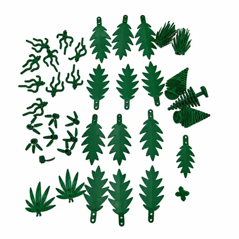 35+ Piece Vintage Lego Lot of Greenery: Bushes, Trees, Shrubs, Vines, Leaves 90s