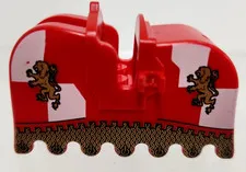 Lego 7946 Horse Barding Ruffled Edge w Gold Lions PART: 2490pb09