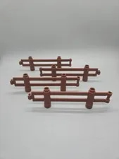 LEGO 47548 Duplo Brown Linkable Interlocking Fence Piece Part Lot of 4