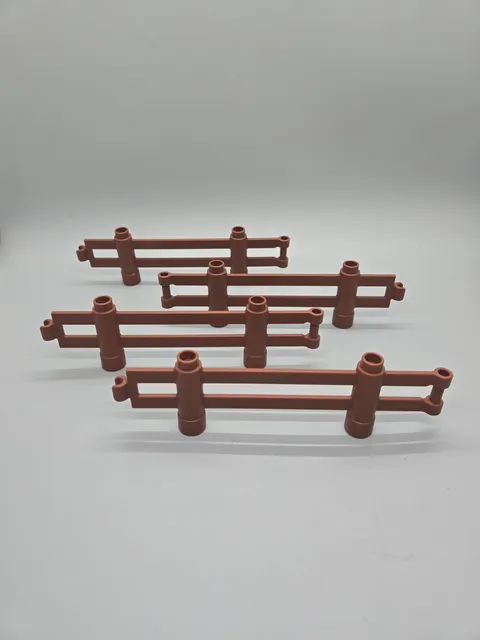 LEGO 47548 Duplo Brown Linkable Interlocking Fence Piece Part Lot of 4