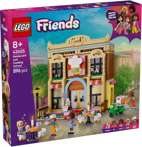 LEGO Friends 42655 Restaurant and Cooking School 896 Pieces Set
