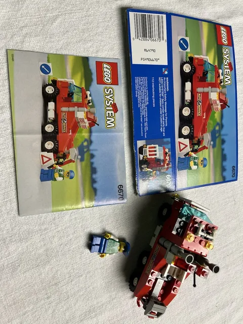 LEGO Town Rescue Rig Set #6670 - 100% Complete W/ Box & Manual - Vintage 1993