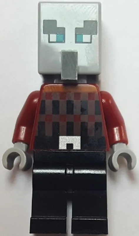 LEGO [No Color/Any Color] Illager (Pillager) - Wide Eyes min081 Used Genuine