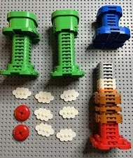 LEGO Super Mario Warp Pipe Lot 71pcs Green Blue Cloud Stands MOC Bulk Used